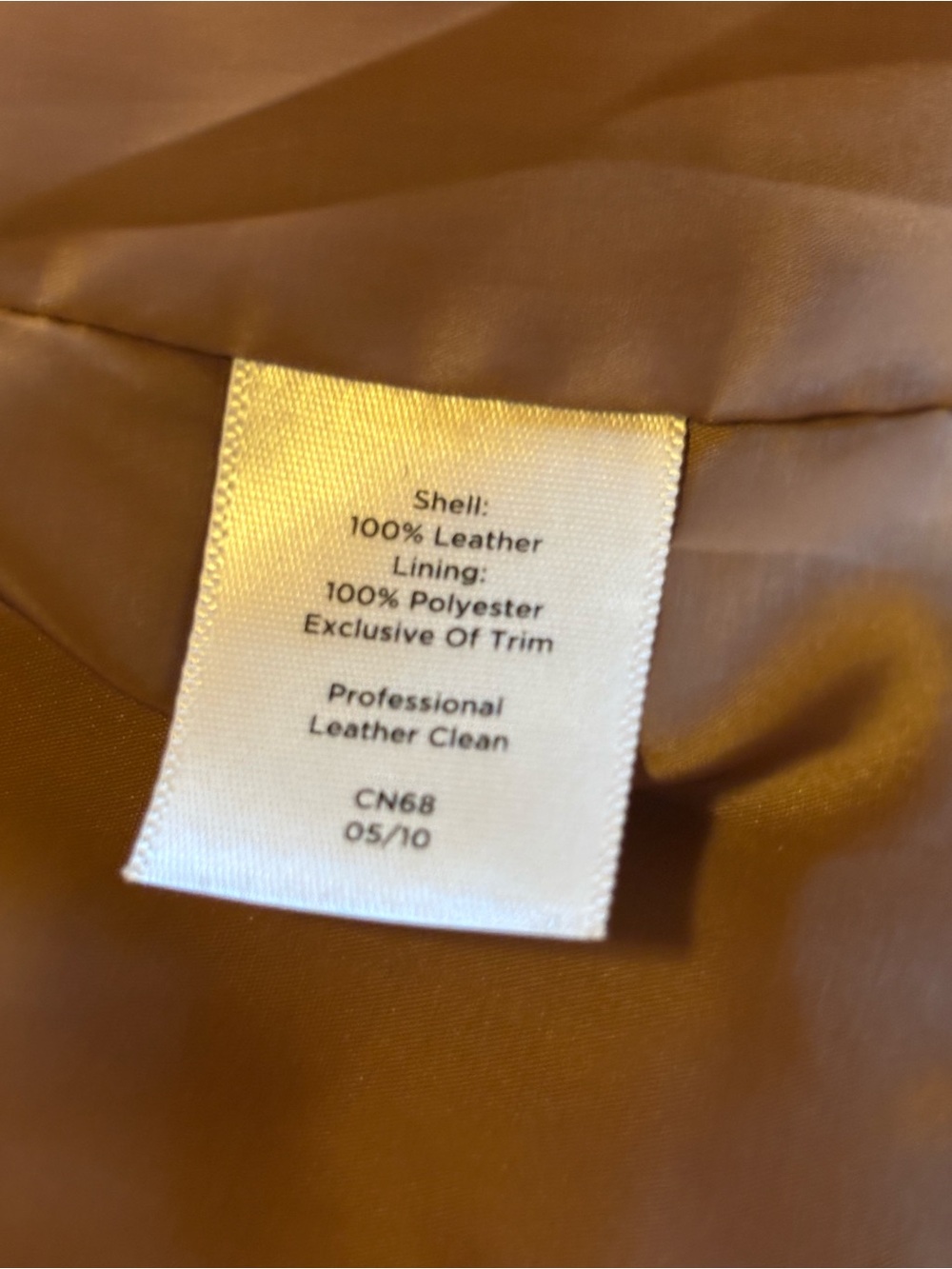 Talbots Camel/Tan Soft Leather Bomber Jacket, Size 10 - Picture 12 of 14